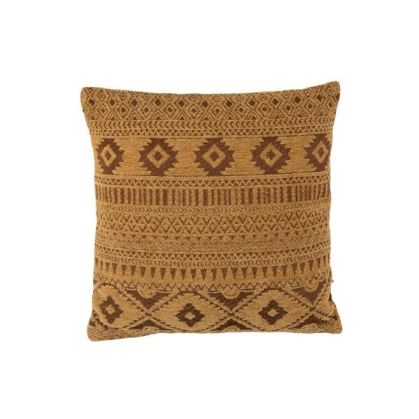 CUSHION ETNIC COTTON SQUARE OCHRE