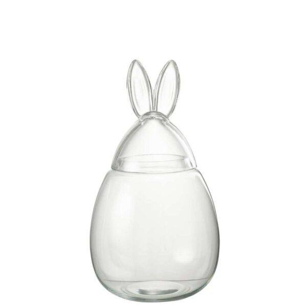 POT RABBIT GLASS TRANSPARENT LARGE