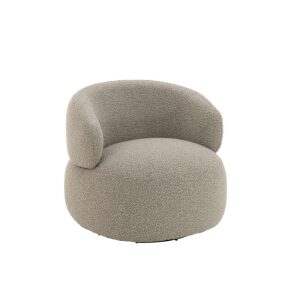 ARMCHAIR SWIVEL ROUND FOAM TAUPE