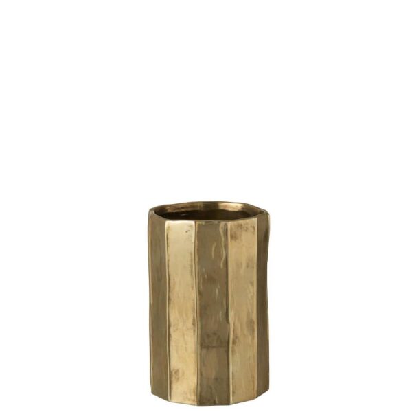 FLOWER POT ARY CLAY GOLD LARGE