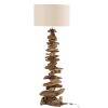 LAMP+SHADE DRIFTWOOD NATURAL/WHITE LARGE