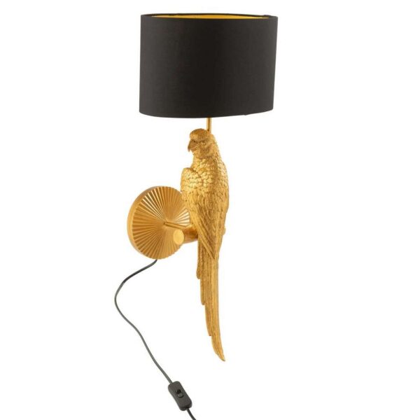 LAMP WALL BIRD POLY GOLD