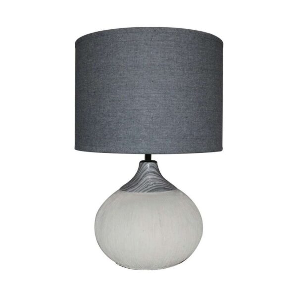 Lampe Base Hvit/Rund 21X21X28Cm