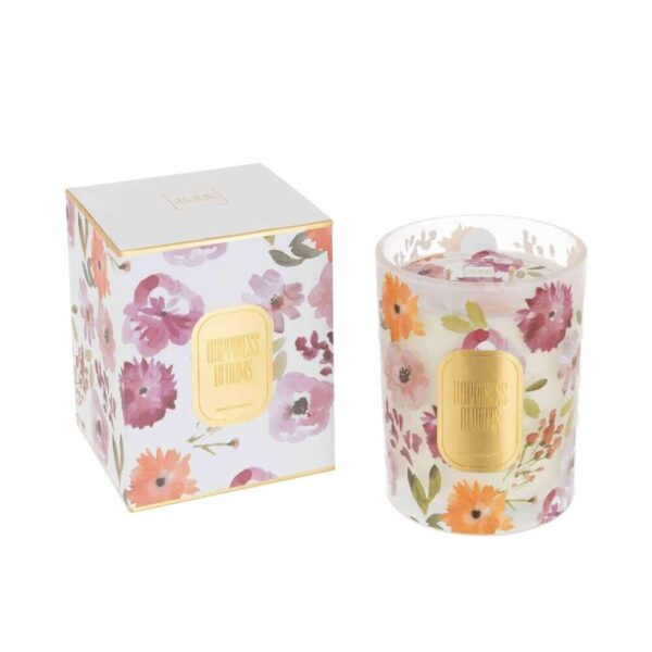 SCENTED CANDLE HAPPINESS BLOOMS WHITE LARGE-70U