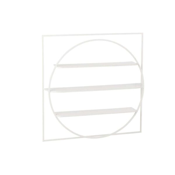 WALL SHELF NEWS METAL WHITE