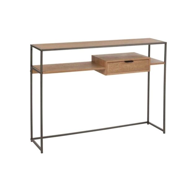 CONSOLE 1 DRAWER WOOD/METAL NATURAL