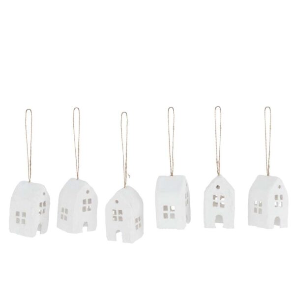 BOX OF 6 HANGER HOUSE COTTON MACHE WHITE