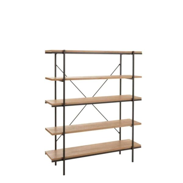 RACK 5 SHELVES WOOD/METAL NATURAL