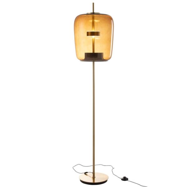 FLOOR LAMP LED GLASS BROWN