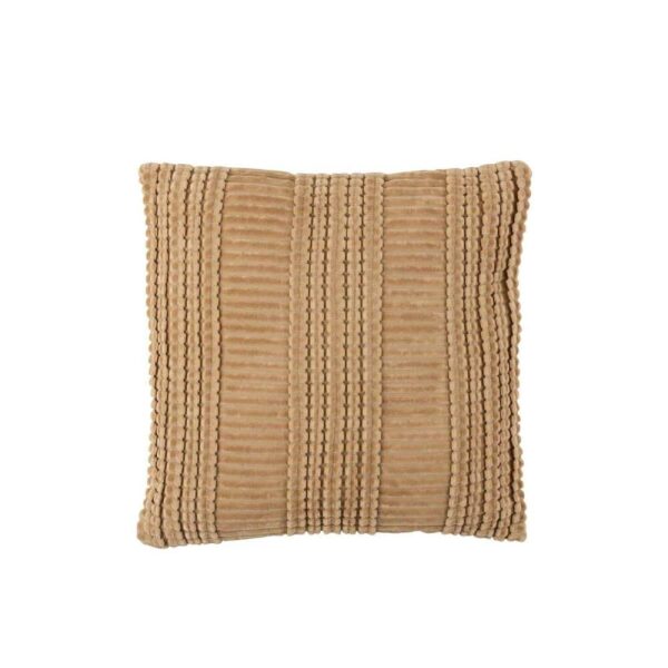 CUSHION LINE COTTON SQUARE OCHRE/BROWN