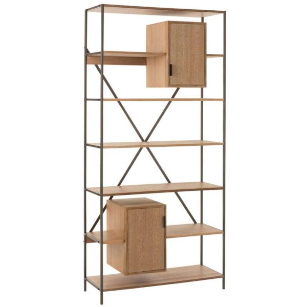 RACK 2 CABINETS WOOD/METAL NATURAL