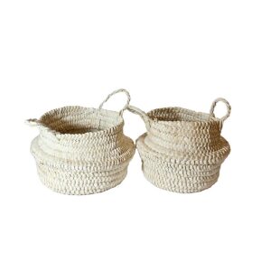 Kurv Mais Natur S/2 34X30Cm