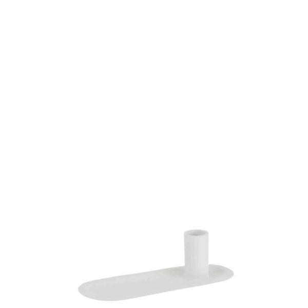 CANDLEHOLDER TRAY IRON WHITE