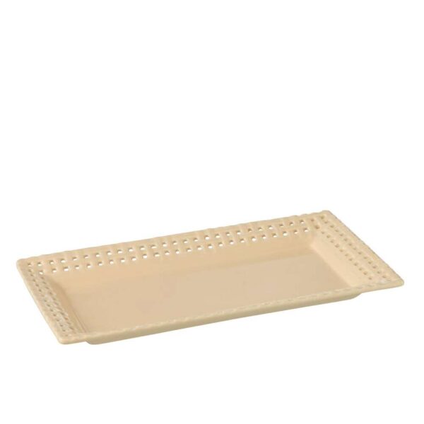 PLATE RECTANGULAR CERAMIC PEACH