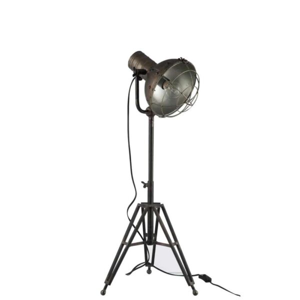 STANDING LAMP ROUND METAL GREY