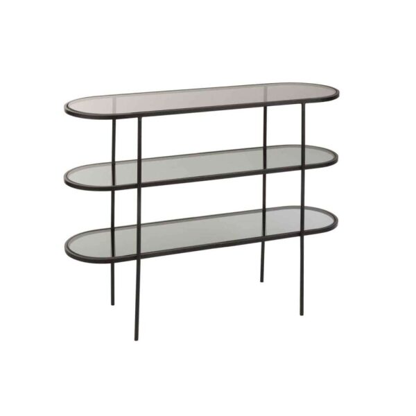 RACK 3 LEVEL METAL/GLASS BLACK