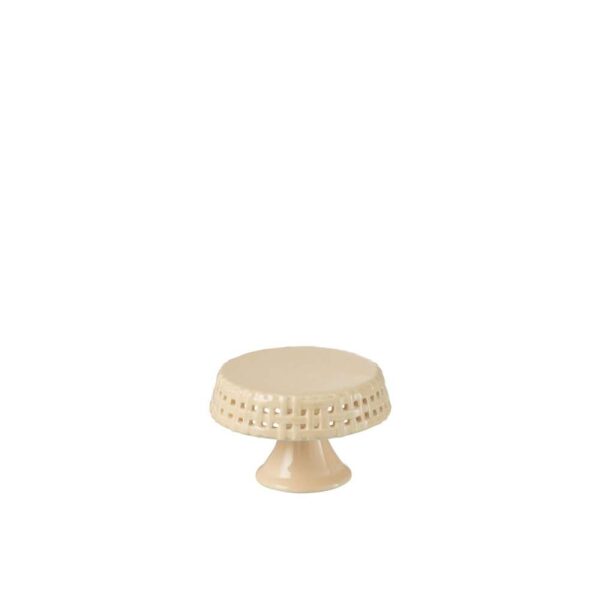 CAKE PLATE CERAMIC PEACH SMALL