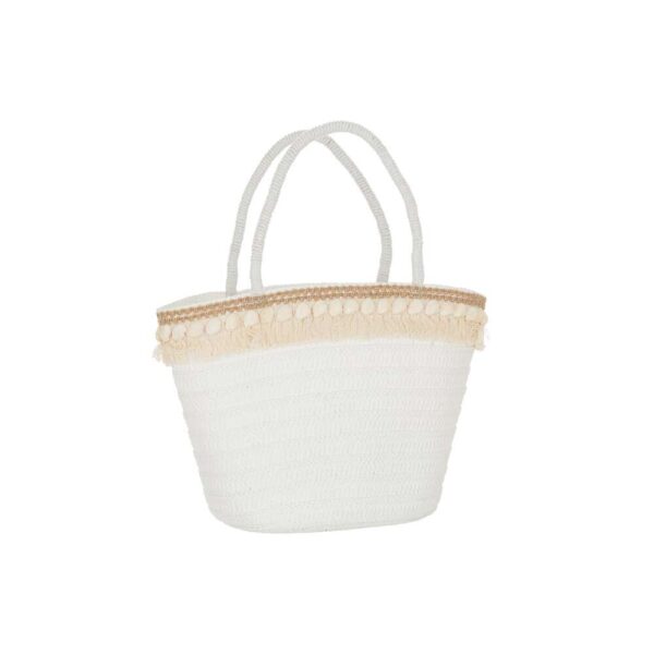 BEACH BAG SHELLS SHELLS PAPER WHITE