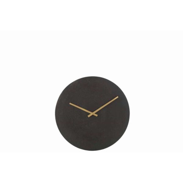 CLOCK ROUND METAL BLACK SMALL