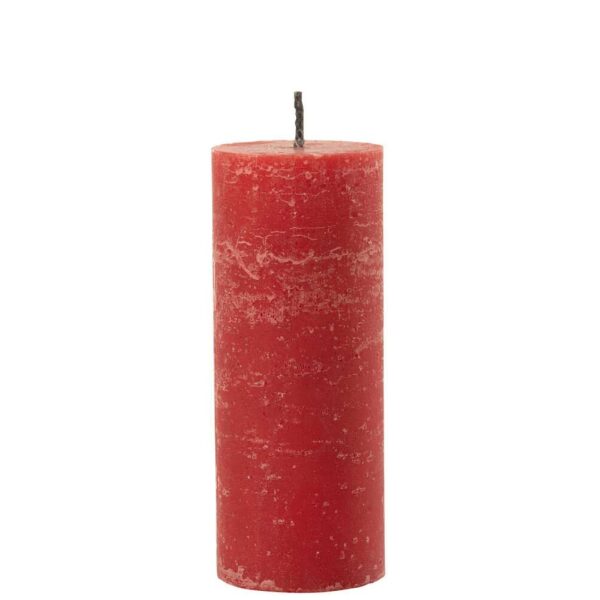 OUTDOOR CANDLE PILLAR PARAFFIN RED LARGE-45HOURS