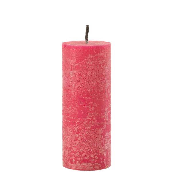 OUTDOOR CANDLE PILLAR PARAFFIN PINK LARGE-45HOURS