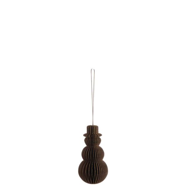 HANGER SNOWMAN PAPER BROWN LARGE