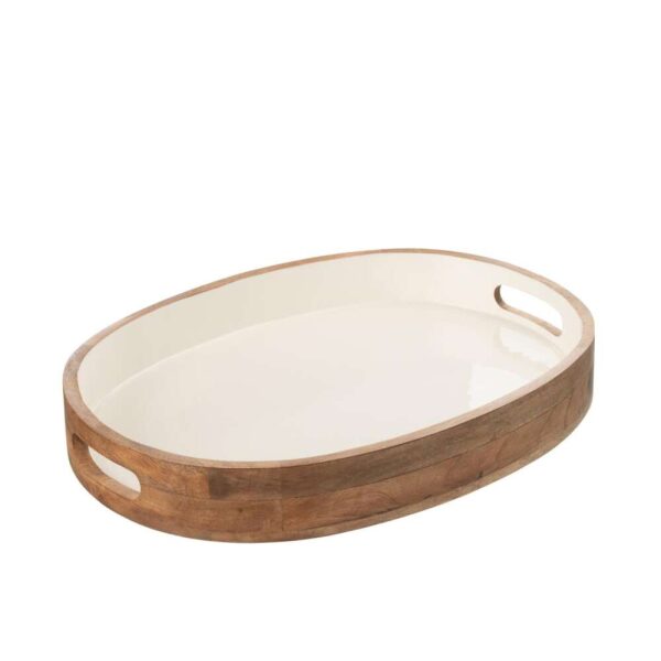TRAYS KOS WOOD BROWN/WHITE
