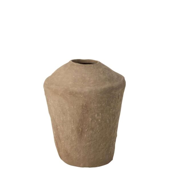 VASE LARGE CHAD PAPIER MACHE BROWN