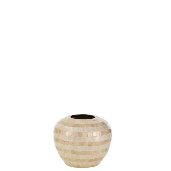 VASE BALL SHELLS/BAMBOO
