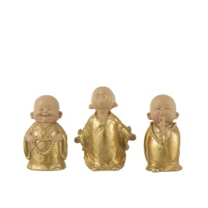 MONK NECKLACE POLY GOLD ASSORTMENT OF 3