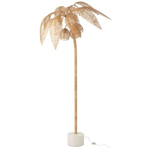 FLOOR LAMP COCONUT TREE CANE WEBBING NATURA LARGE