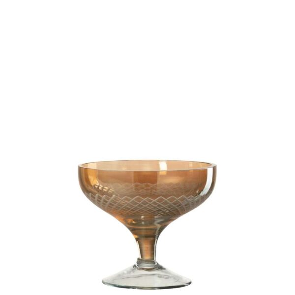 DRINKING GLASS FOOT ROUND GLASS GOLD