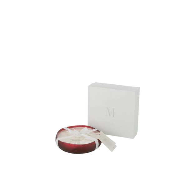 SCENTED CANDLE M-CHIC GLASS RED MEDIUM-19H