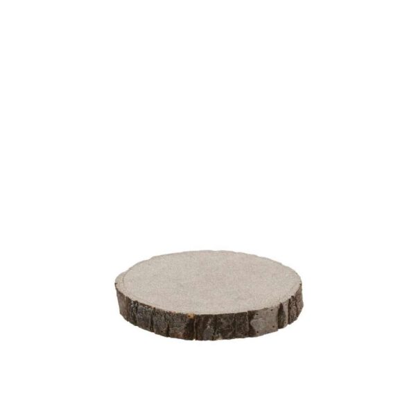 DISC DECORATIVE BARK BROWN GLITTER SILVER MEDIUM