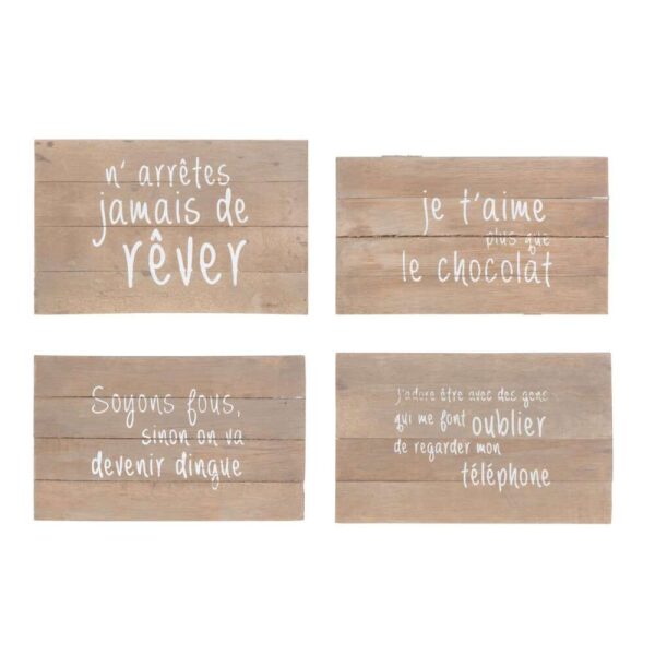 PANELS POSITIVE WOOD NATURAL ASSORTMENT OF 4