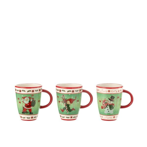 MUGS XMAS DOLOMITE MIX ASSORTMENT OF 3