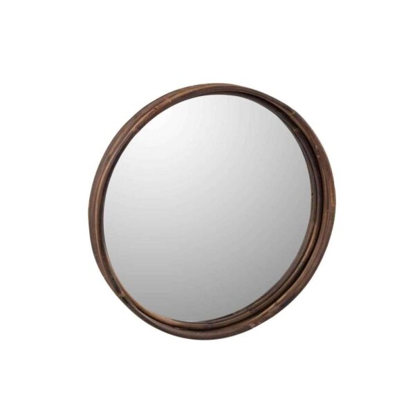 TRAY MIRROR ROUND RATTAN LARGE
