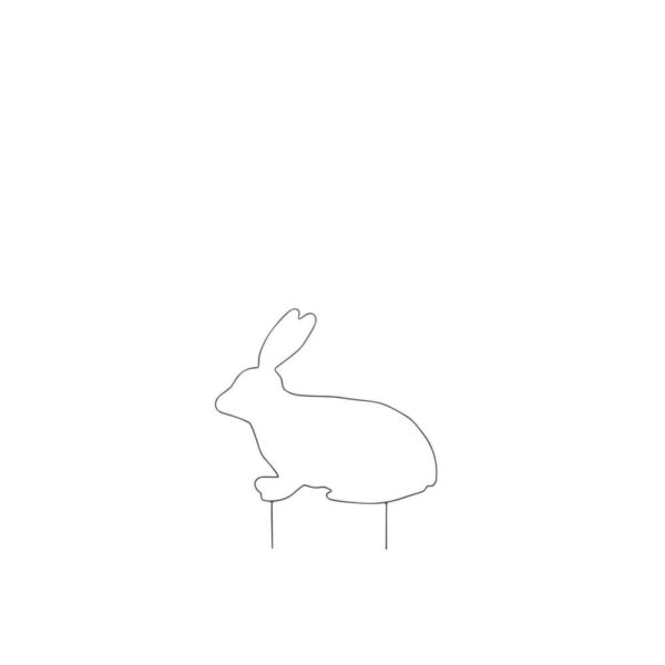 DECORATION GARDEN RABBIT IRON BLACK SMALL