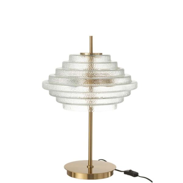 TABLE LAMP LED GOLD METAL/GLASS TRANSPARENT