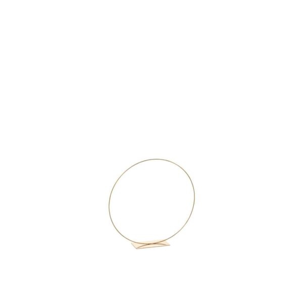 RING DECORATIVE ON FOOT METAL GOLD SMALL