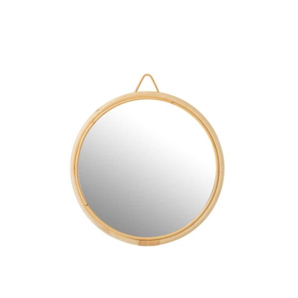 MIRROR ROUND WOOD/RATTAN NATURAL