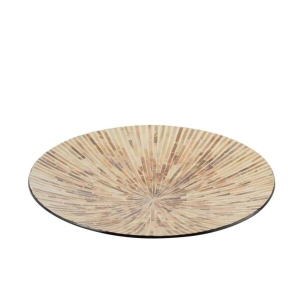 TRAY NUYE ROUND SHELLS/PAPER BEIGE
