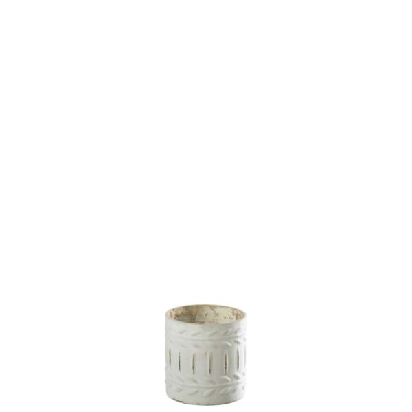 CANDLEHOLDER EZY GLASS WHITE SMALL