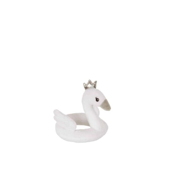 RATTLE PLUSH WHITE/GREY/SILVER