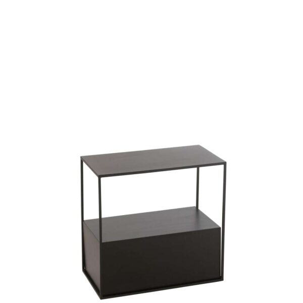SIDE TABLE RECTANGLE METAL/MDF BLACK