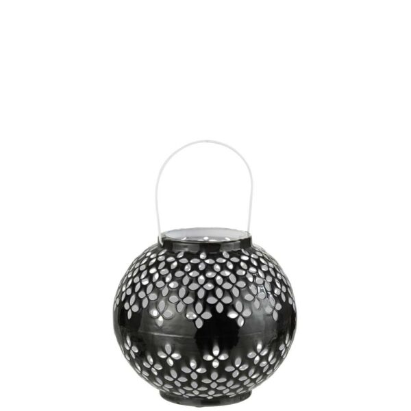 LANTERN BALL PERFORATED IRON BLACK