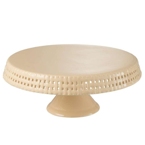 CAKE PLATE CERAMIC PEACH LARGE