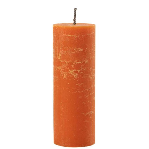 OUTDOOR CANDLE PILLAR PARAFFIN ORANGE EXTRA LARGE-50HOURS