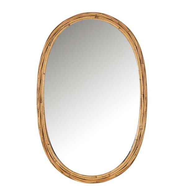 MIRROR OVALO RATTAN/GLASS NATURAL