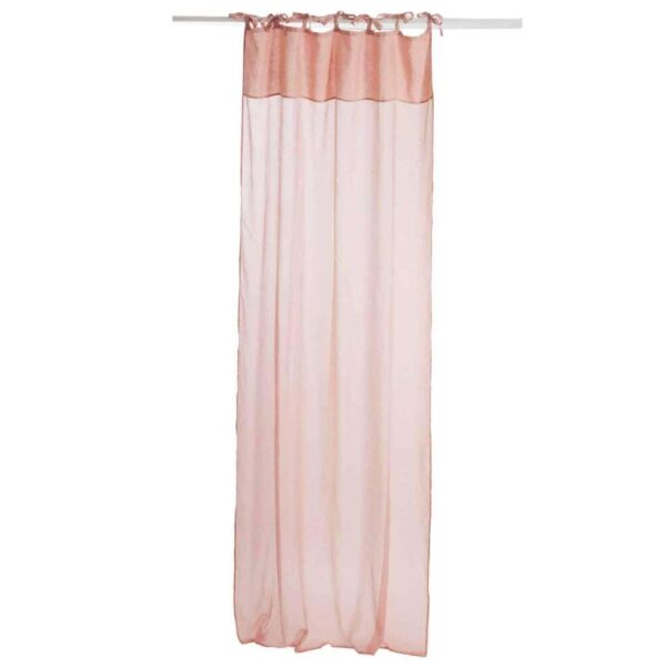 CURTAIN COTTON VOILE+LINEN PEACH PINK